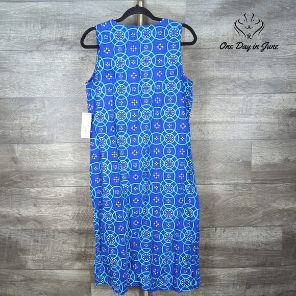 Liz Claiborne Linen Sleeveless Button Front Dress Size S - Picture 2 of 7